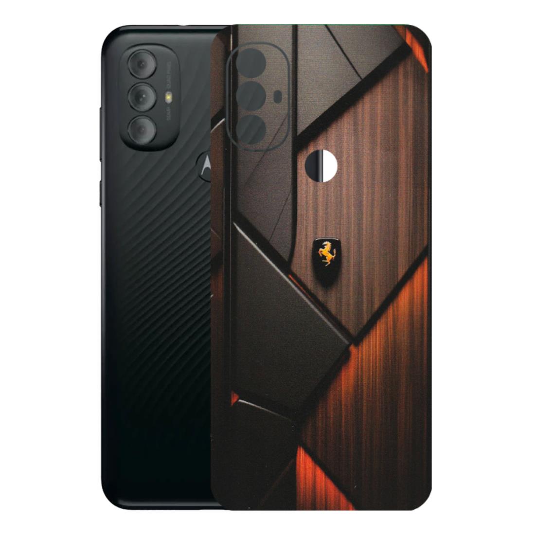 Motorola Phone Skins (All Models) - Lambo Beauty Wood Pattern Sober - Matte Finish (M-51) Motorola Moto G Power