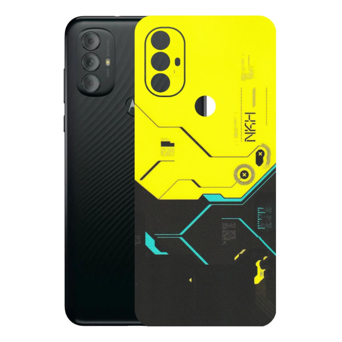 Motorola Phone Skins (All Models) - Black Yellow Technica - Matte Finish (M-53) Motorola Moto G Power
