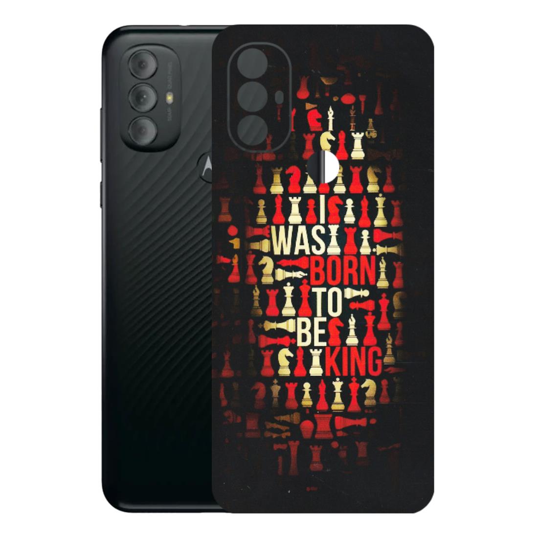 Motorola Phone Skins (All Models) - Born To Be King - Matte Finish (M-73) Motorola Moto G Power