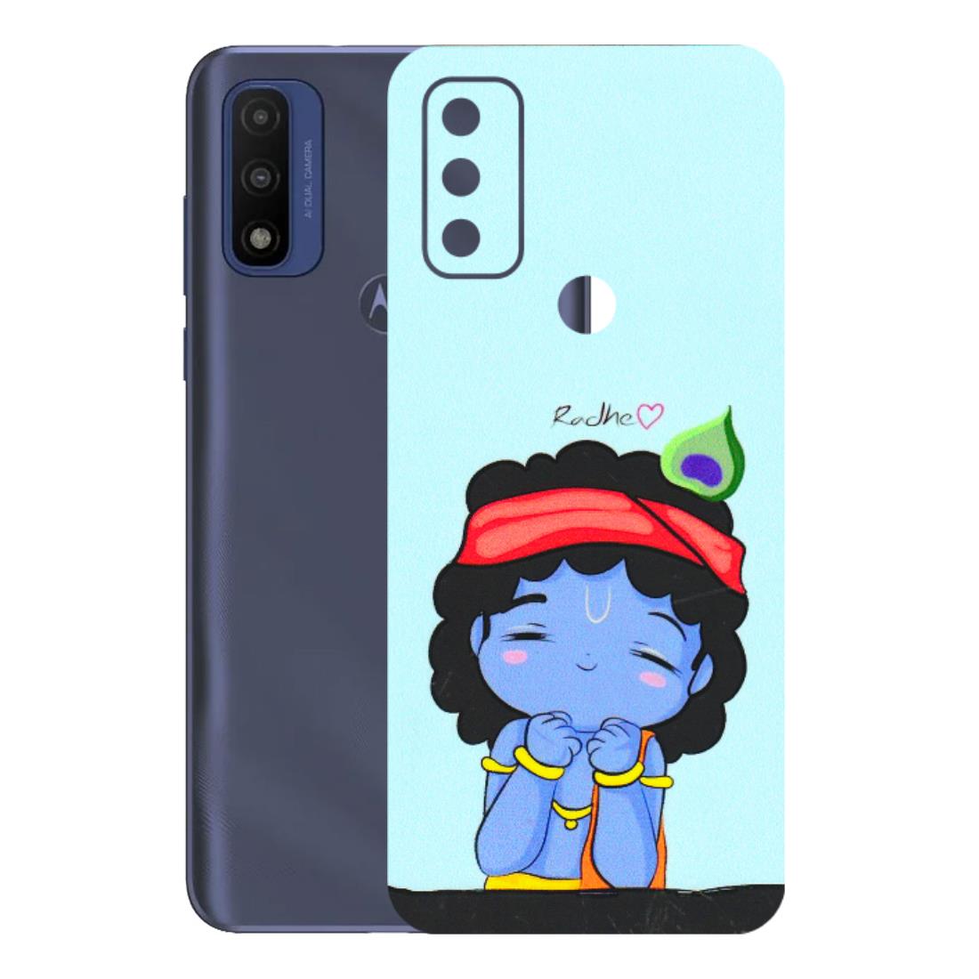 Motorola Phone Skins (All Models) - Radhe Radhe Cute Toon - 3D Embossed Finish (L-05) Motorola Moto G Pure