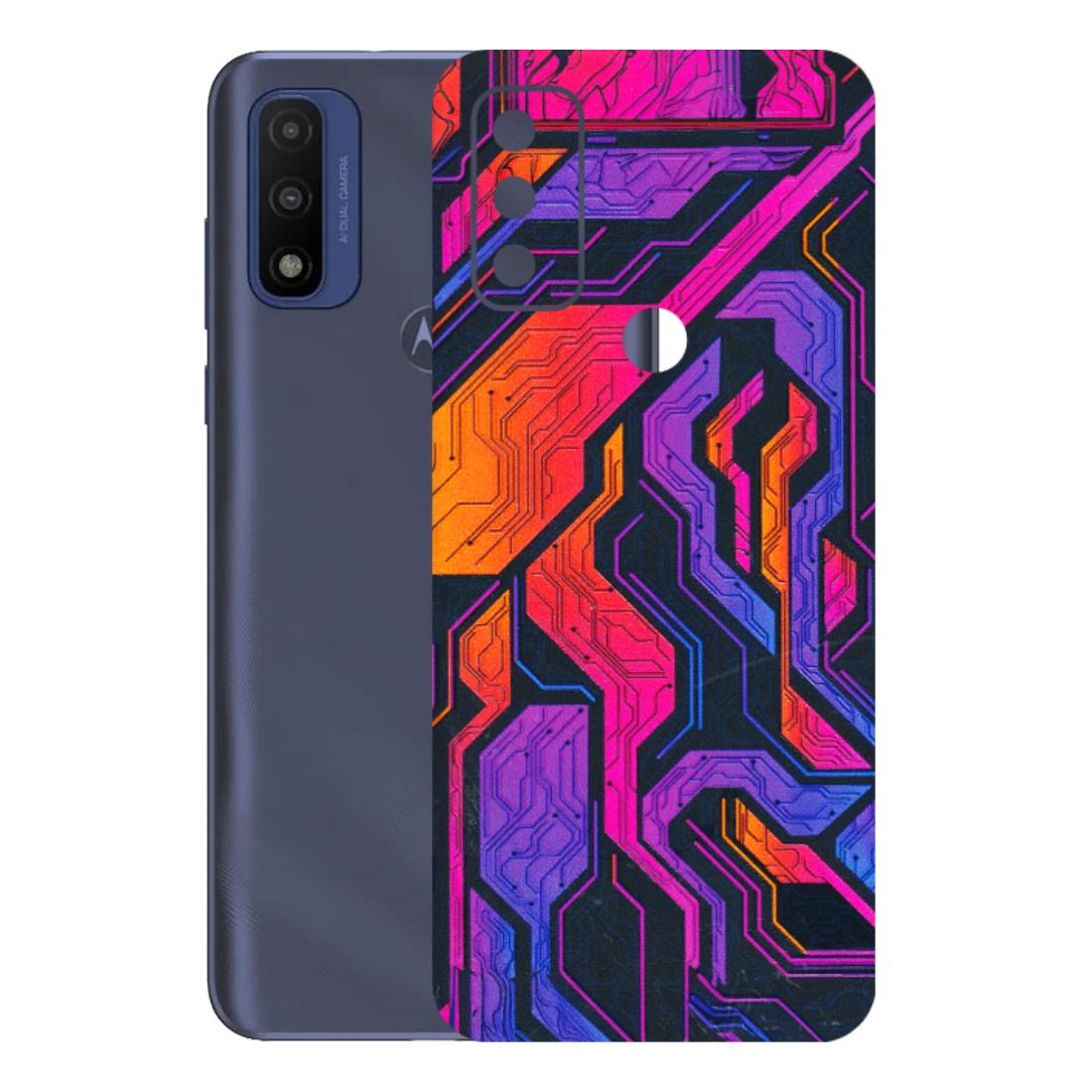 Motorola Phone Skins (All Models) - Tech Circuits Futuristic - 3D Embossed Finish (L-07) Motorola Moto G Pure