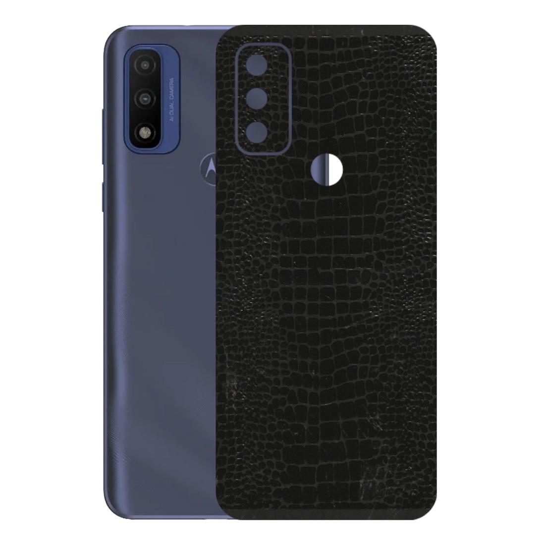 Motorola Phone Skins (All Models) - Snake Leather Black - 3D Embossed Finish (L-107) Motorola Moto G Pure