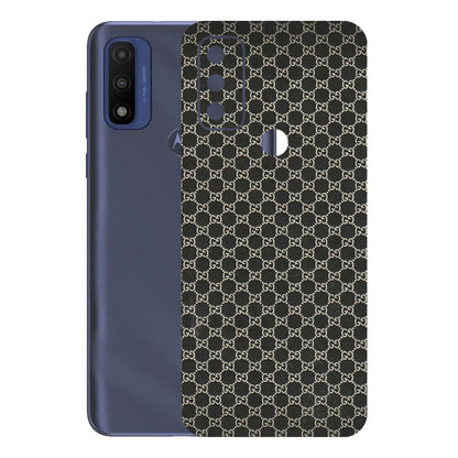 Motorola Phone Skins (All Models) - Black G Print - 3D Embossed Finish (L-109) Motorola Moto G Pure