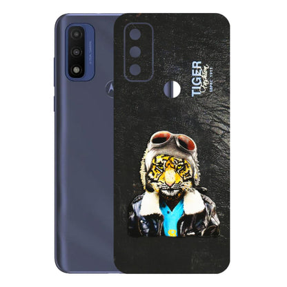 Motorola Phone Skins (All Models) - Rider Tiger - 3D Embossed Finish (L-113) Motorola Moto G Pure