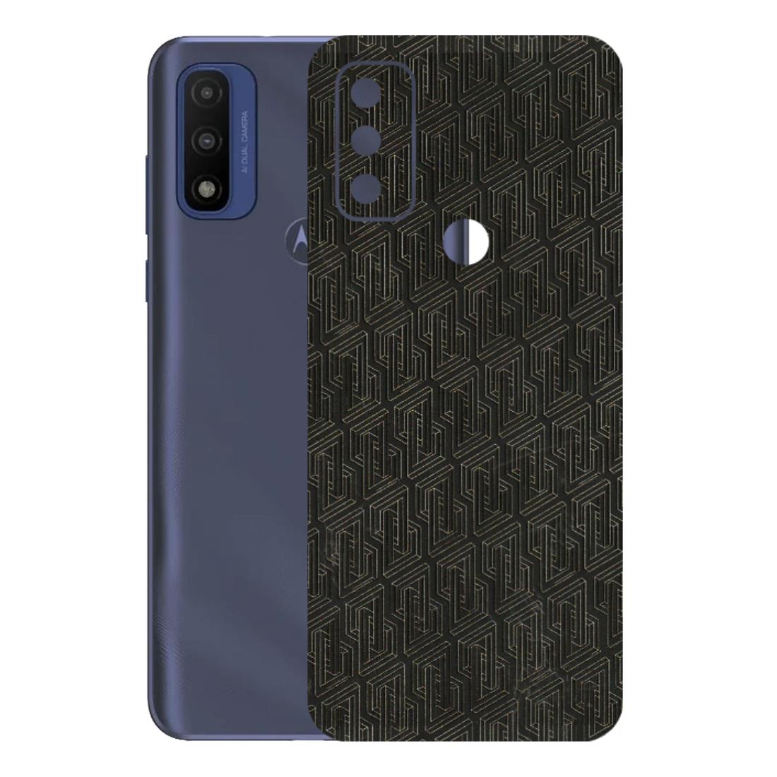 Motorola Phone Skins (All Models) - Black Abstract Pattern - 3D Embossed Finish (L-117) Motorola Moto G Pure