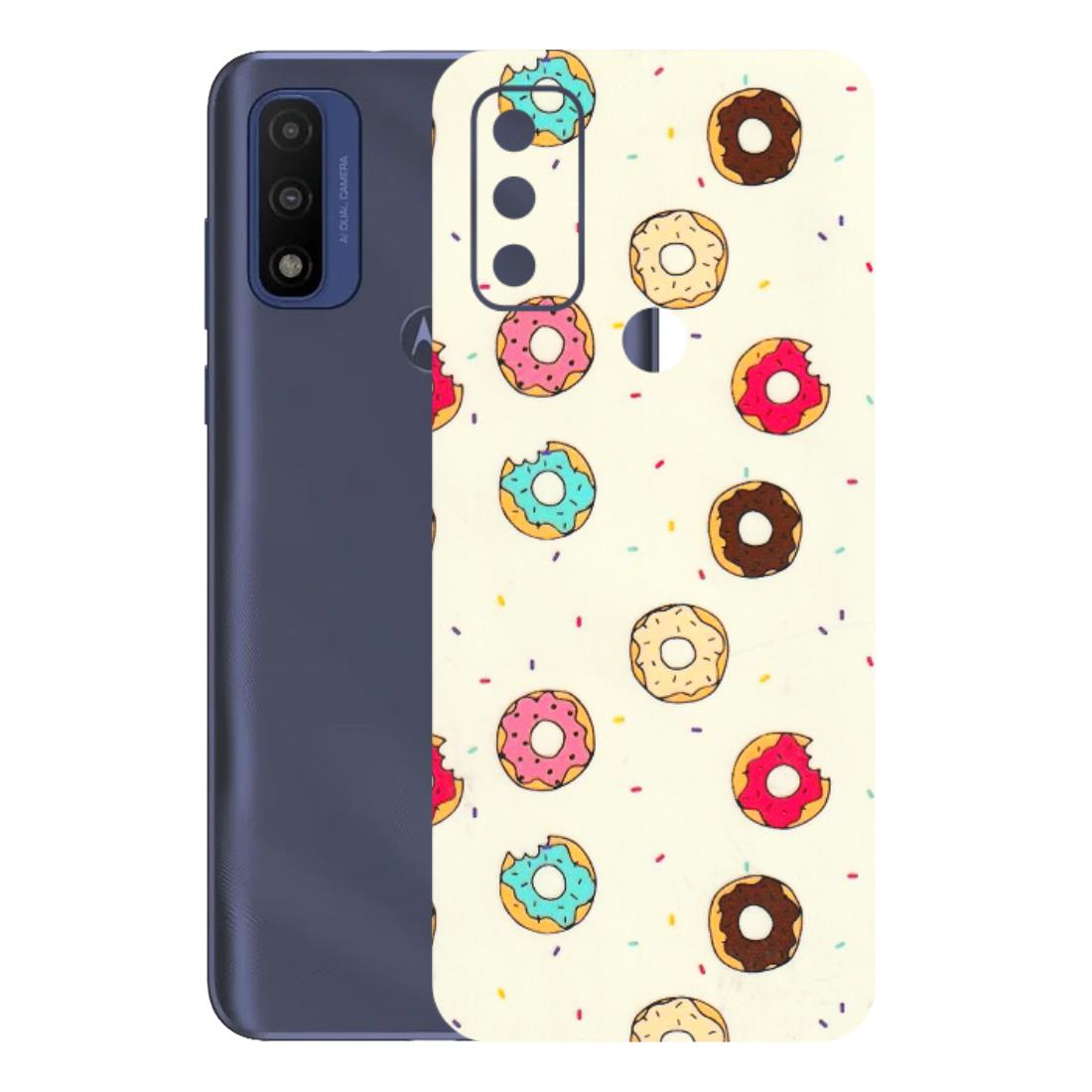 Motorola Phone Skins (All Models) - Mini Donuts Doodle Art - 3D Embossed Finish (L-122) Motorola Moto G Pure