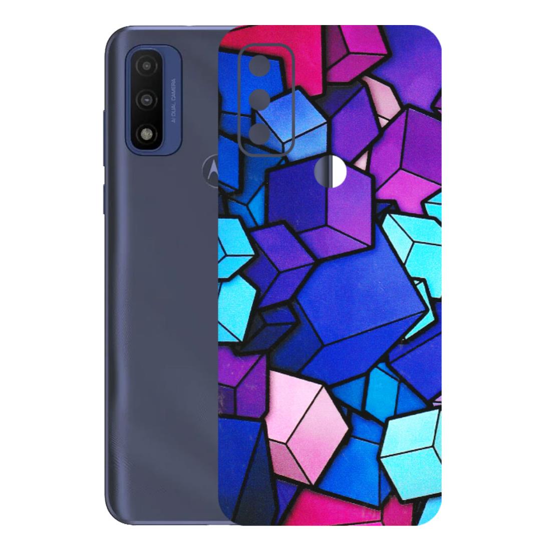 Motorola Phone Skins (All Models) - Cube Doodle - 3D Embossed Finish (L-141) Motorola Moto G Pure