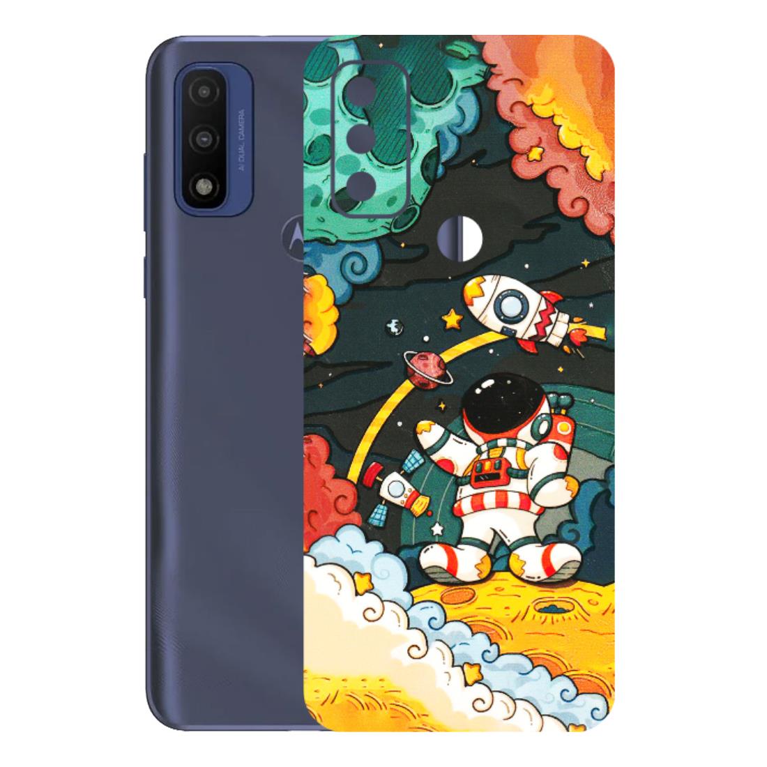 Motorola Phone Skins (All Models) - Astronauts & Spaceship - 3D Embossed Finish (L-145) Motorola Moto G Pure