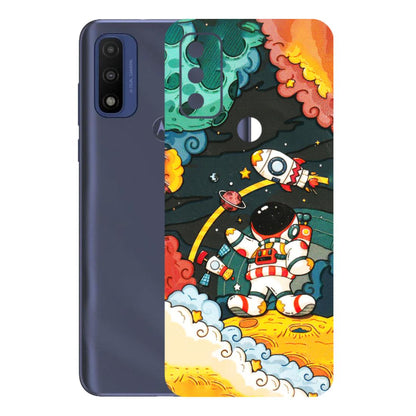 Motorola Phone Skins (All Models) - Astronauts & Spaceship - 3D Embossed Finish (L-145) Motorola Moto G Pure