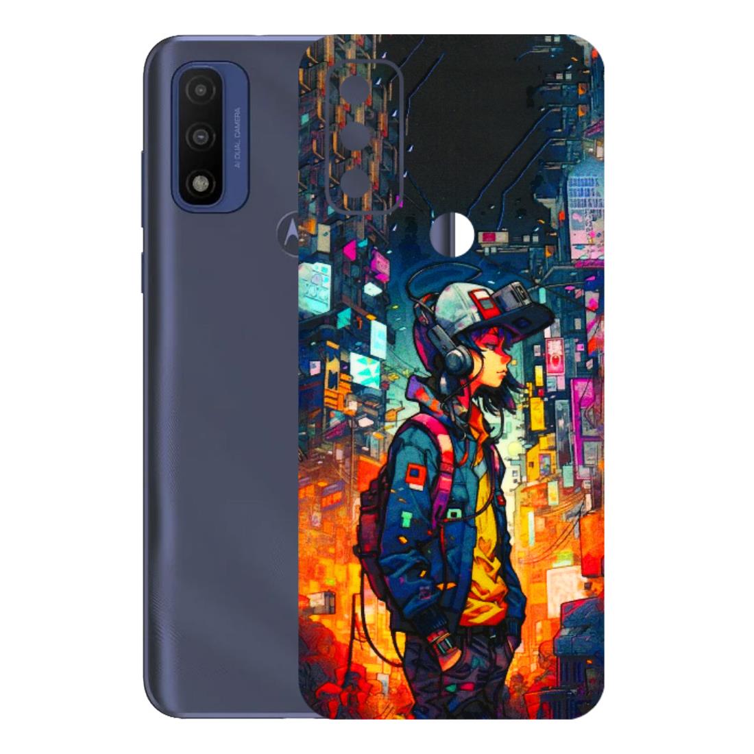 Motorola Phone Skins (All Models) - Street Anime Guy - 3D Embossed Finish (L-158) Motorola Moto G Pure