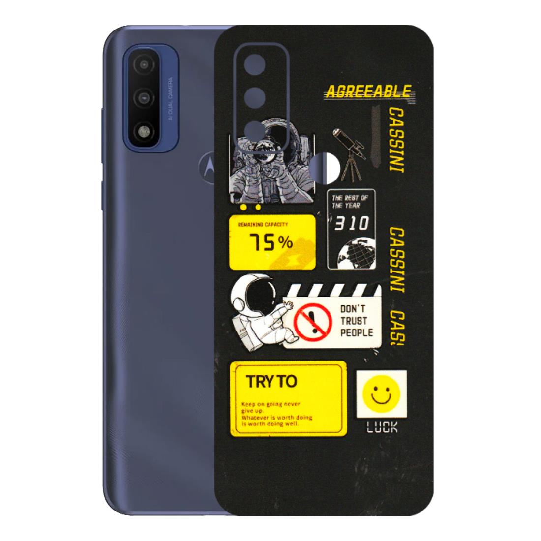 Motorola Phone Skins (All Models) - Black Cassini - 3D Embossed Finish (L-161) Motorola Moto G Pure