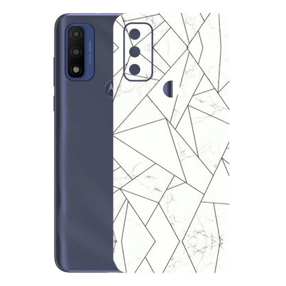 Motorola Phone Skins (All Models) - Luxury White Marble Effect - 3D Embossed Finish (L-168) Motorola Moto G Pure