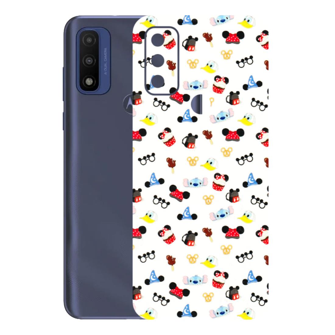 Motorola Phone Skins (All Models) - Minnie Mouse & Donald Doodles s - 3D Embossed Finish (L-194) Motorola Moto G Pure