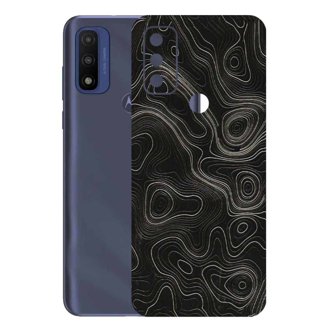 Motorola Phone Skins (All Models) - Black Swirl - 3D Embossed Finish (L-196) Motorola Moto G Pure