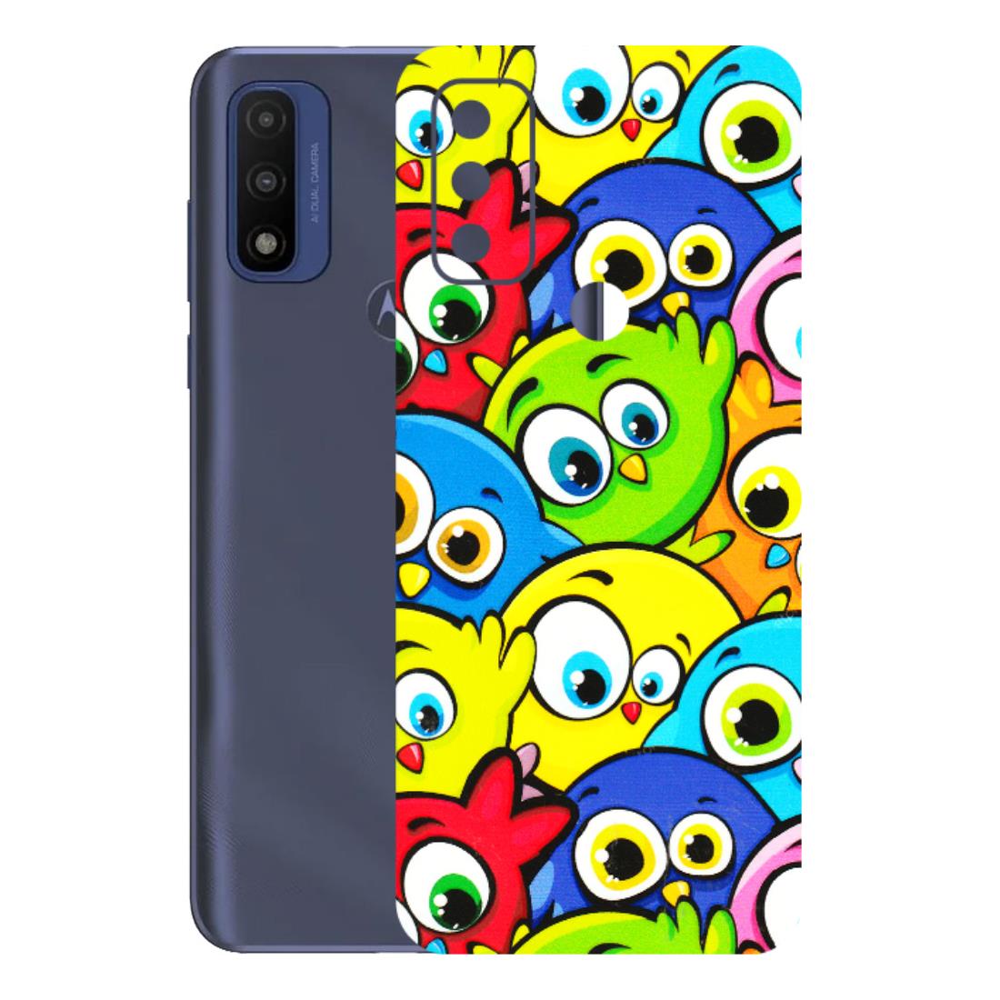 Motorola Phone Skins (All Models) - Cute Fluffy Birds - 3D Embossed Finish (L-213) Motorola Moto G Pure