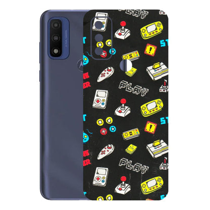 Motorola Phone Skins (All Models) - Gaming Doodles - 3D Embossed Finish (L-224) Motorola Moto G Pure