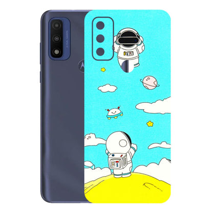 Motorola Phone Skins (All Models) - Blue Skies Astro Float - 3D Embossed Finish (L-230) Motorola Moto G Pure