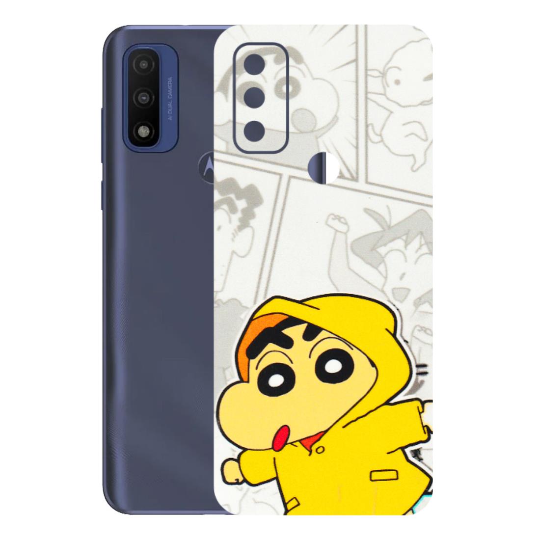 Motorola Phone Skins (All Models) - Yellow Shinchan Comic - 3D Embossed Finish (L-246) Motorola Moto G Pure