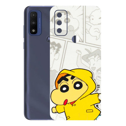 Motorola Phone Skins (All Models) - Yellow Shinchan Comic - 3D Embossed Finish (L-246) Motorola Moto G Pure