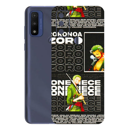Motorola Phone Skins (All Models) - One Piece Zoro - 3D Embossed Finish (L-250) Motorola Moto G Pure