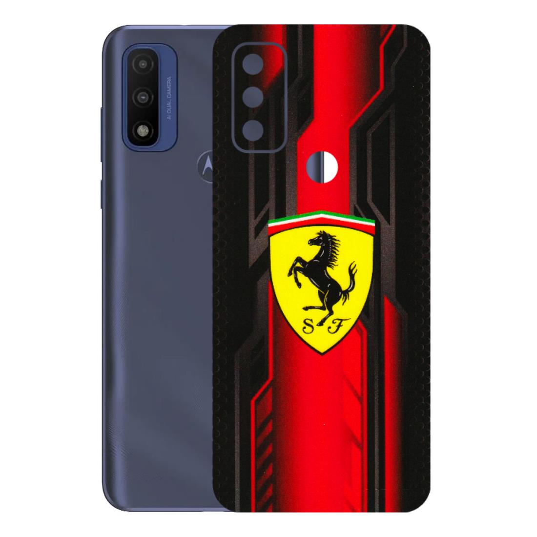 Motorola Phone Skins (All Models) - Black Ferrari Logo - 3D Embossed Finish (L-253) Motorola Moto G Pure