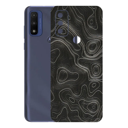 Motorola Phone Skins (All Models) - Abstract White Line Map - 3D Embossed Finish (L-269) Motorola Moto G Pure