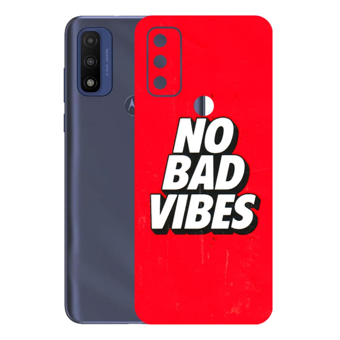 Motorola Phone Skins (All Models) - No Bad Vibes - 3D Embossed Finish (L-280) Motorola Moto G Pure