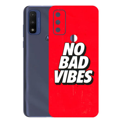 Motorola Phone Skins (All Models) - No Bad Vibes - 3D Embossed Finish (L-280) Motorola Moto G Pure