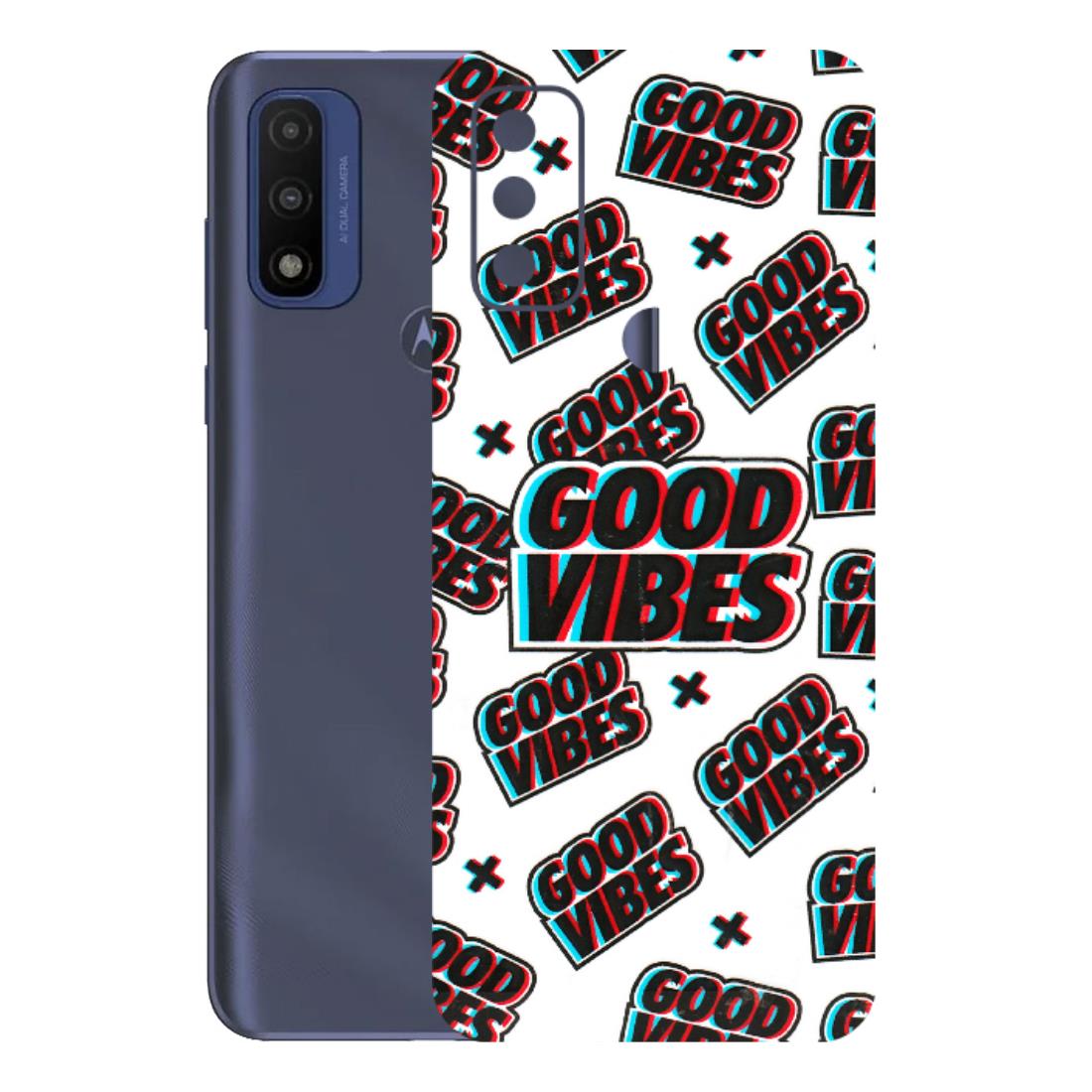 Motorola Phone Skins (All Models) - Good Vibes - 3D Embossed Finish (L-282) Motorola Moto G Pure