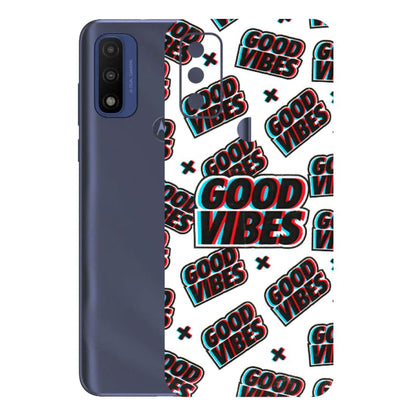 Motorola Phone Skins (All Models) - Good Vibes - 3D Embossed Finish (L-282) Motorola Moto G Pure