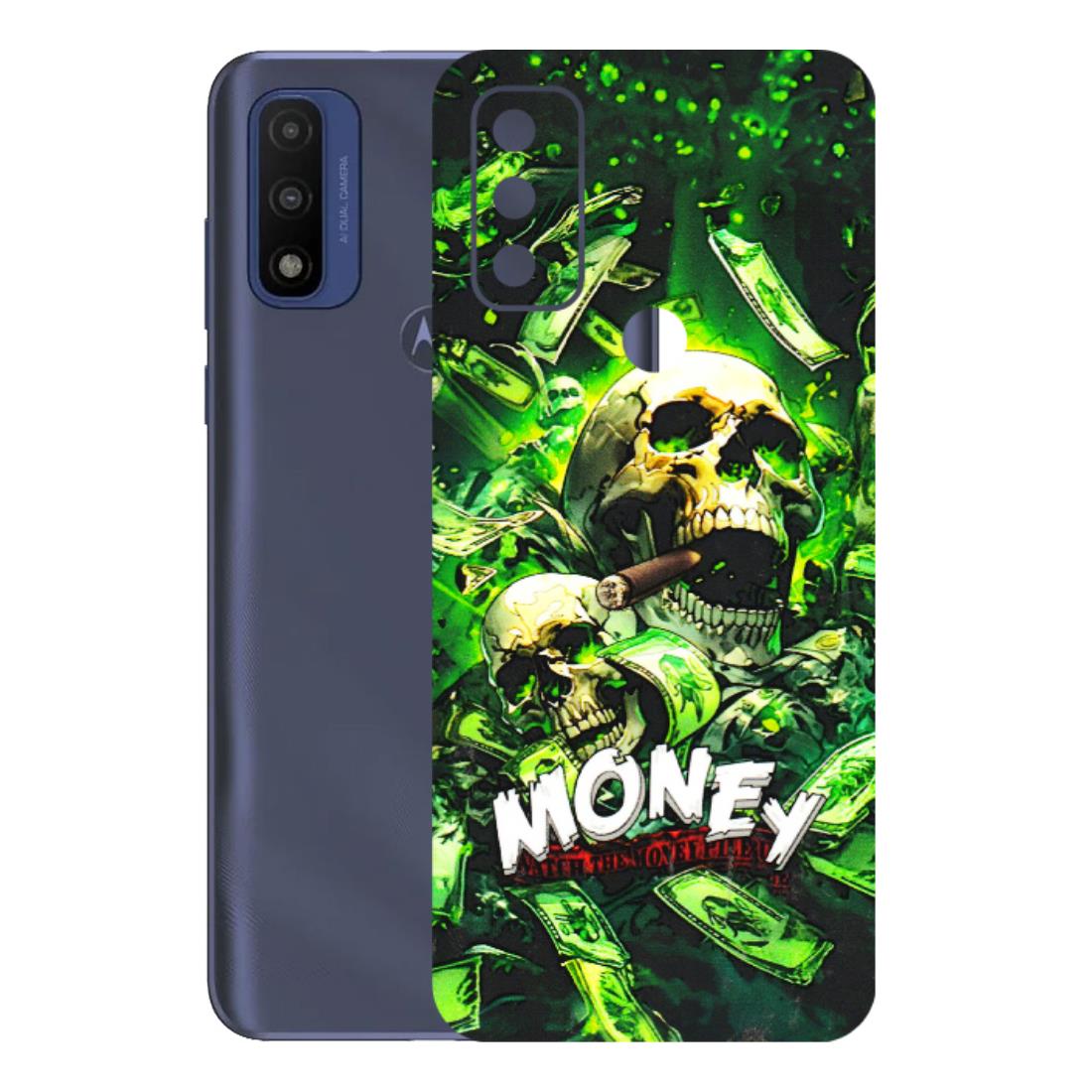 Motorola Phone Skins (All Models) - Skull Money - 3D Embossed Finish (L-303) Motorola Moto G Pure