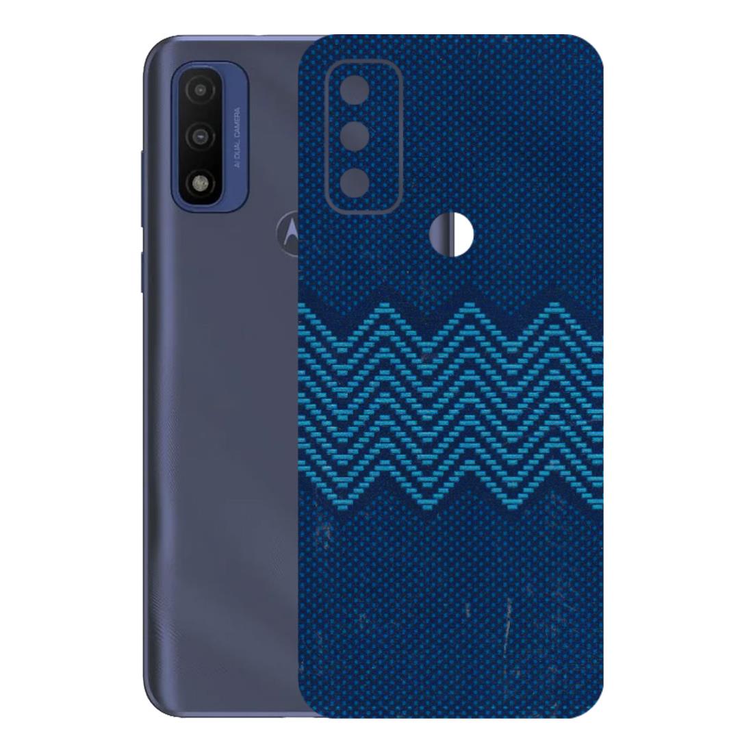 Motorola Phone Skins (All Models) - Blue Sober Waves - 3D Embossed Finish (L-306) Motorola Moto G Pure