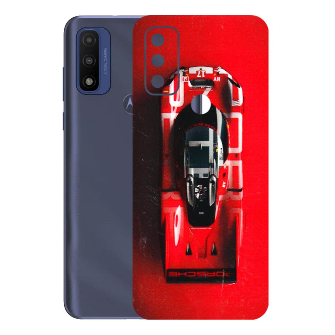 Motorola Phone Skins (All Models) - Red Porsche Car Logo - 3D Embossed Finish (L-315) Motorola Moto G Pure