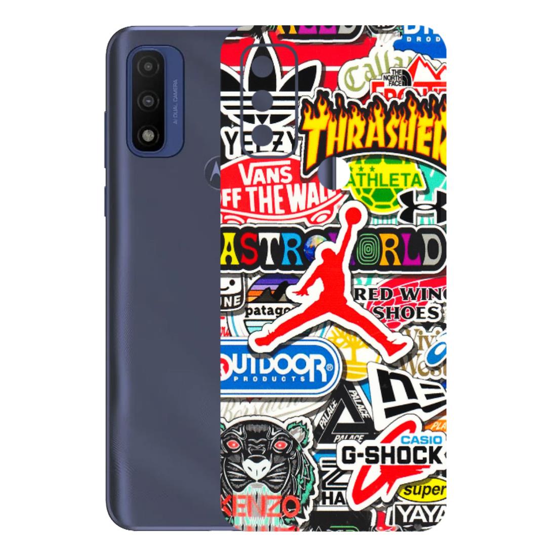 Motorola Phone Skins (All Models) - Multi Brands Sticker Graffiti - 3D Embossed Finish (L-37) Motorola Moto G Pure
