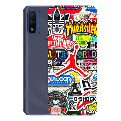 Motorola Phone Skins (All Models) - Multi Brands Sticker Graffiti - 3D Embossed Finish (L-37) Motorola Moto G Pure