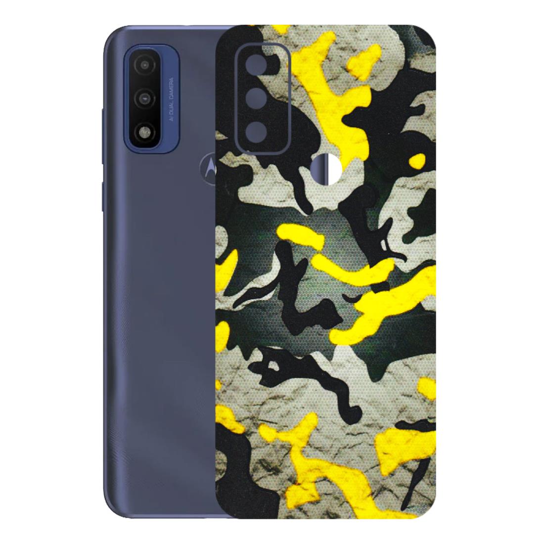Motorola Phone Skins (All Models) - Yellow Camouflage - 3D Embossed Finish (L-61) Motorola Moto G Pure