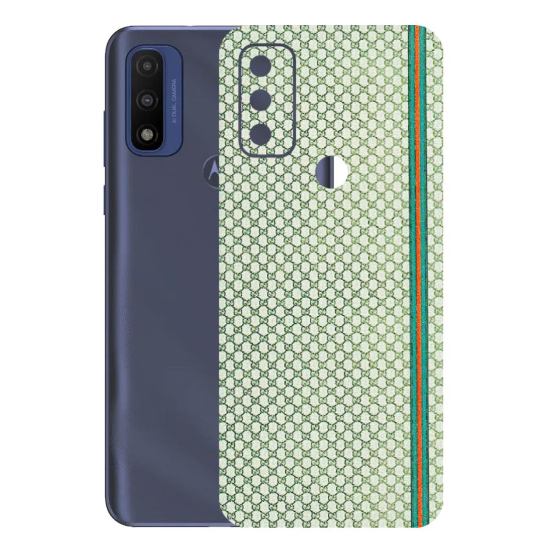 Motorola Phone Skins (All Models) - Gucci Fabric Pattern - 3D Embossed Finish (L-73) Motorola Moto G Pure