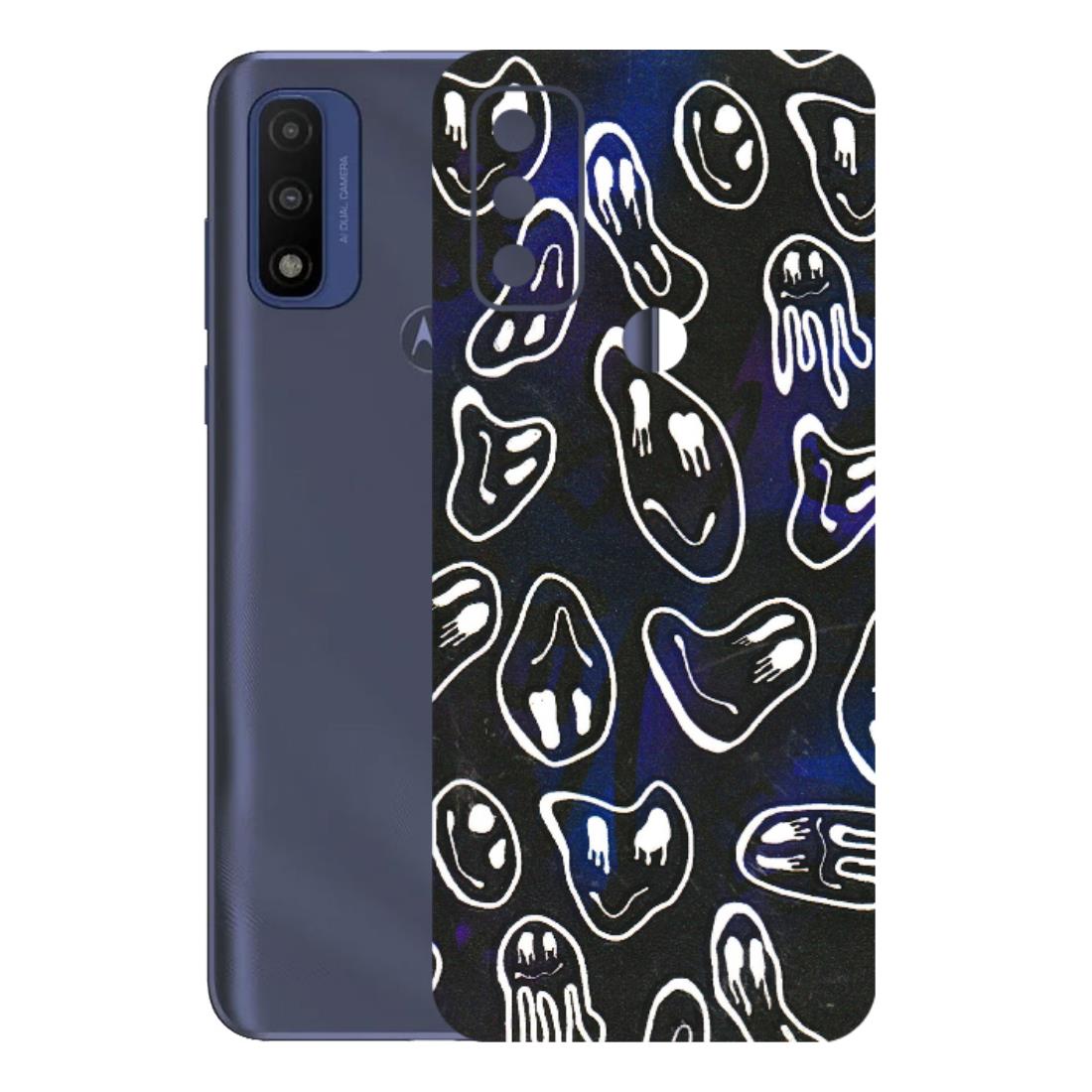 Motorola Phone Skins (All Models) - Distorted Smileys - 3D Embossed Finish (L-92) Motorola Moto G Pure