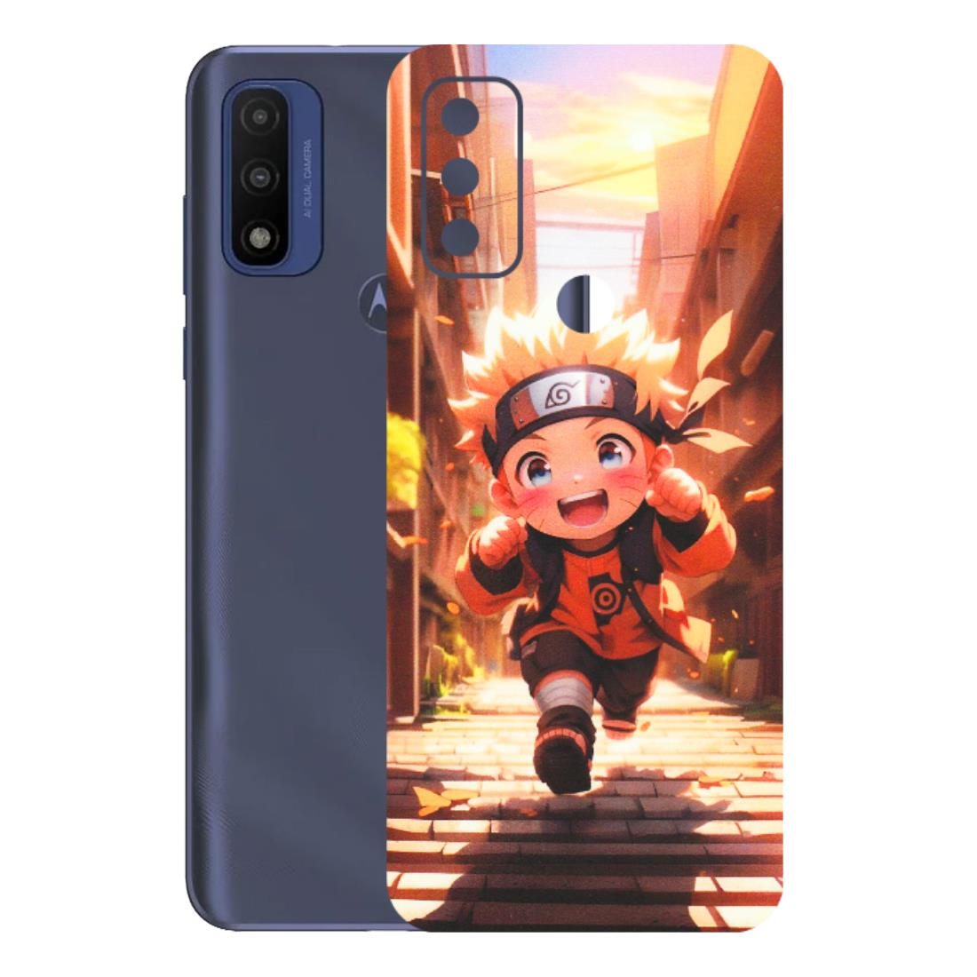 Motorola Phone Skins (All Models) - Naruto Cute Toon Running - Matte Finish (M-04) Motorola Moto G Pure
