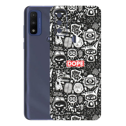Motorola Phone Skins (All Models) - Dope Stay Classy Black Doodles - Matte Finish (M-126) Motorola Moto G Pure