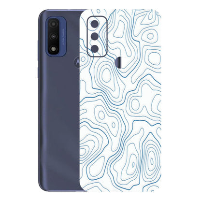 Motorola Phone Skins (All Models) - Blue And White Swirls - Matte Finish (M-139) Motorola Moto G Pure