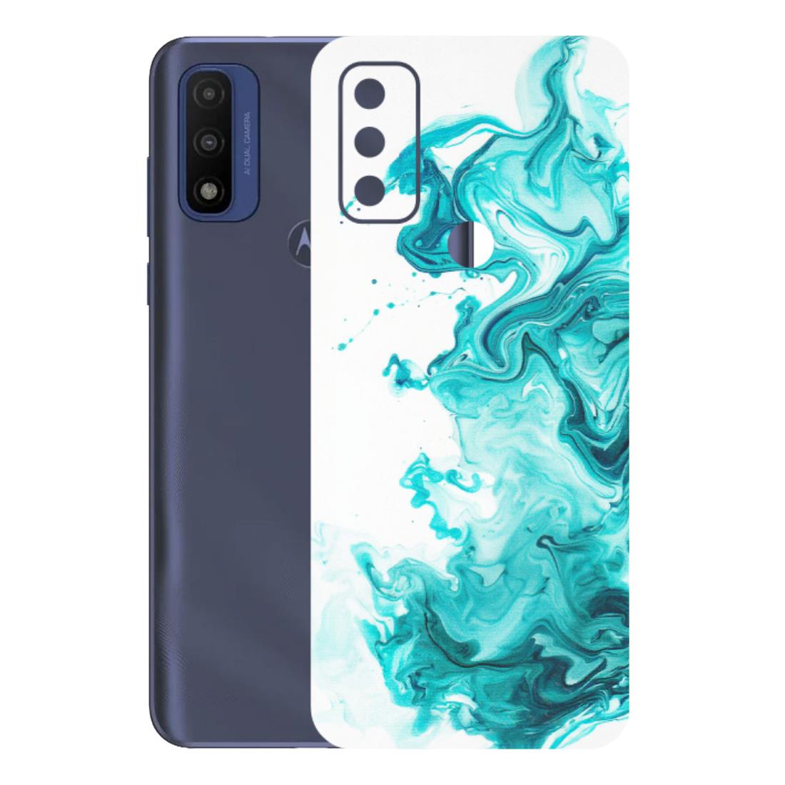 Motorola Phone Skins (All Models) - Sky Blue Abstract Colour - Matte Finish (M-146) Motorola Moto G Pure