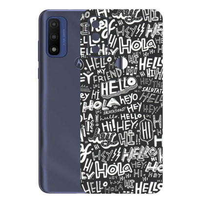 Motorola Phone Skins (All Models) - Hi Hello Doodles - Matte Finish (M-25) Motorola Moto G Pure
