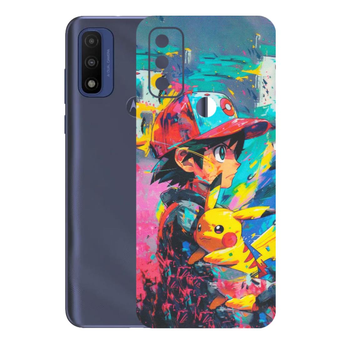 Motorola Phone Skins (All Models) - Ash & Pikachu - Matte Finish (M-26) Motorola Moto G Pure