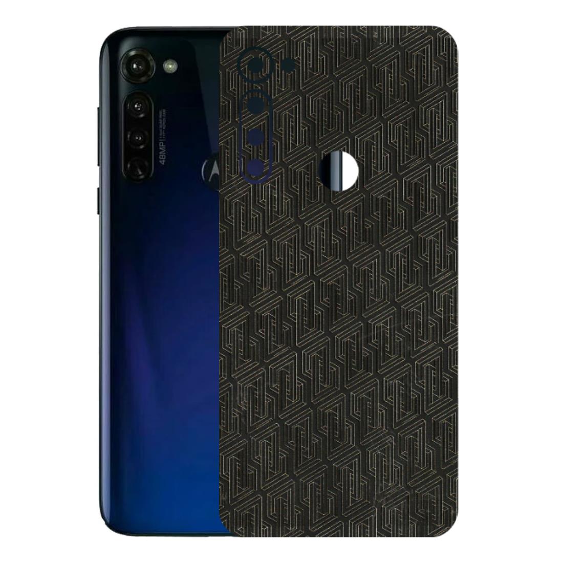 Motorola Phone Skins (All Models) - Black Abstract Pattern - 3D Embossed Finish (L-117) Motorola Moto G Stylus