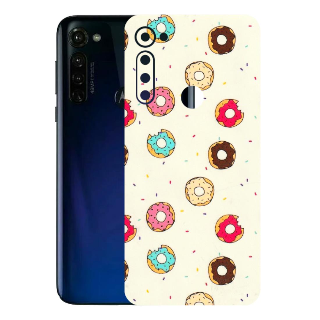 Motorola Phone Skins (All Models) - Mini Donuts Doodle Art - 3D Embossed Finish (L-122) Motorola Moto G Stylus