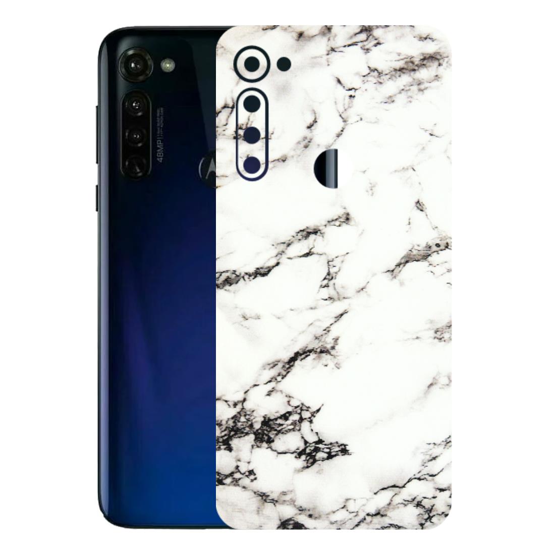 Motorola Phone Skins (All Models) - Black and White Marble Texture - 3D Embossed Finish (L-124) Motorola Moto G Stylus