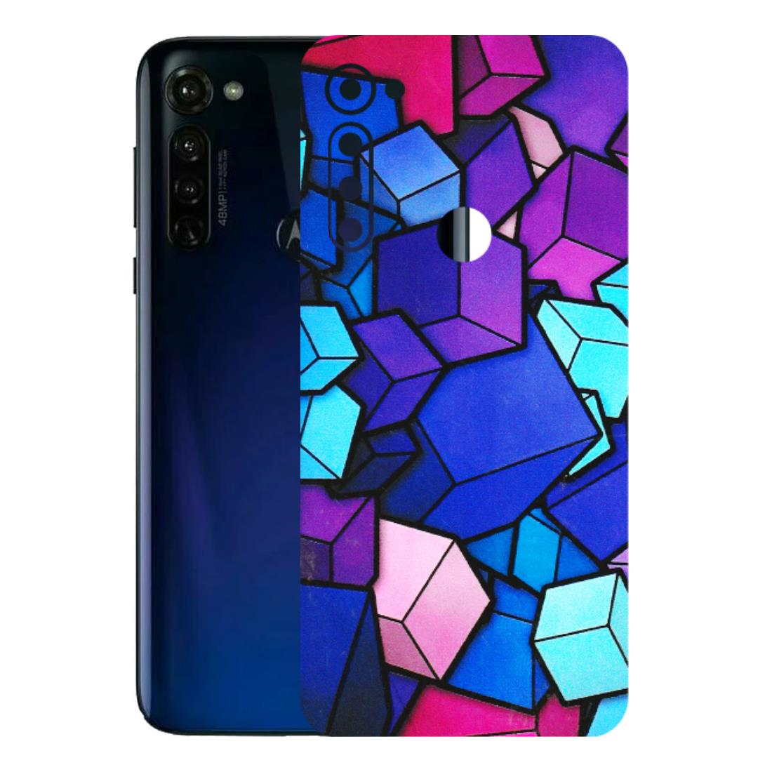 Motorola Phone Skins (All Models) - Cube Doodle - 3D Embossed Finish (L-141) Motorola Moto G Stylus