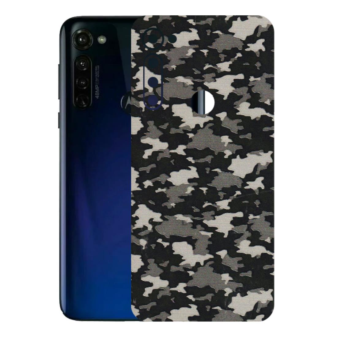 Motorola Phone Skins (All Models) - Black/Grey Camoflaunge - 3D Embossed Finish (L-142) Motorola Moto G Stylus