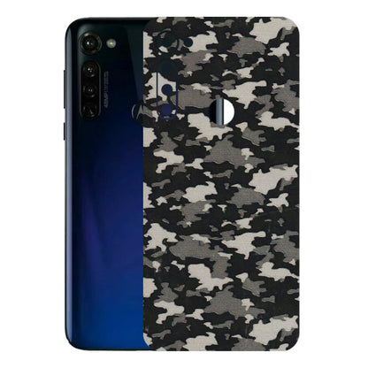 Motorola Phone Skins (All Models) - Black/Grey Camoflaunge - 3D Embossed Finish (L-142) Motorola Moto G Stylus